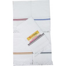 COTTON TOWELS IN PURE WHITE SET OF 2