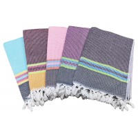 Large Size Multi Colour Soft Cotton Absorbent Bath Towels -Pack Of 2 