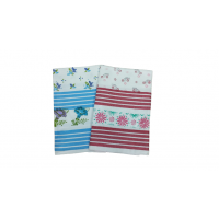 PURE COTTON FLOWER PRINTED  DESIGN  BATH TOWELS PACK OF 2
