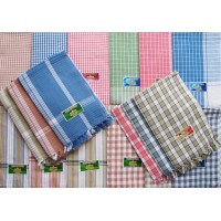 Cotton Checks Towel Set / Multi color Checks Towel  (Pack of 2 )