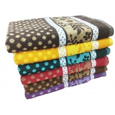 BEST QUALITY DARK COLORS COTTON TURKISH TOWEL IN POLKA DOTS PACK OF - 2