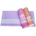 PURE COTTON HEART AND DOT DESIGN TOWELS IN LIGHT COLORS PACK OF 3  