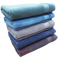 THICK REGULAR SIZE SUPER ABSORBENT COTTON SOFT BATH TERRY TOWEL FOR MEN AND WOMEN -PACK OF 2 