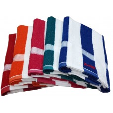 Pure Cotton Super Absorbent Cubana Stripes Bath Towels In Regular Size -  Pack Of 3 