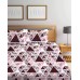 Abstract Designer Glace Cotton Extra Large Bedsheet With 2 Pillow Covers Set