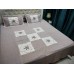 LIGHT COLORS PURE COTTON FLORAL EMBROIDERED DOUBLE BEDSHEET WITH 2 PILLOW COVERS SET