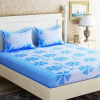 POLYCOTTON FLORAL DOUBLE BEDSHEET WITH 2 PILLOW COVERS PACK OF 1 