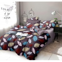 5D Floral Designer Printed Glace Cotton Bedsheet For Double Bed With 2 Pillow Covers Set
