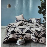 New Geometric Triangle Pattern Cotton Bed sheet With 2 Pillow Covers For Double Bed