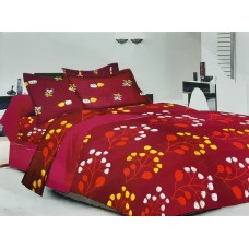 Pure Cotton Floral Printed Bedsheet With 2 Pillow Covers For Double Bed 