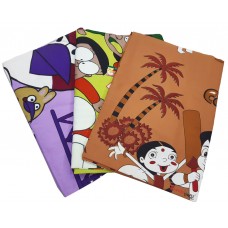 ASSORTED PURE COTTON DOUBLE BED CARTOON BEDSHEET WITH 2 PILLOW COVERS