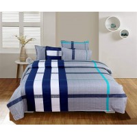 Luxury Cotton Abstract Designer Besheet With 2 Matching Pillow Covers Set For Double Bed 