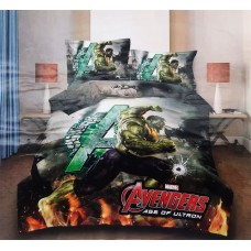 Avenger's Hulk Kids Double Bedsheet With 2 Pillow Case Set