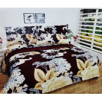 3D FLORAL DESIGN FULL DOUBLE BED SHEET  WITH 2 PILLOW COVERS