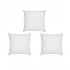 PREMIUM QUALITY SOLID WHITE CUSHION FILLERS / PILLOW 3 PIECE SET