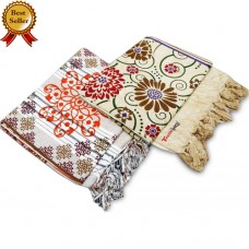  Cotton Single Bedsheet / Top Sheet in Exclusive Designs   - Pack of 2
