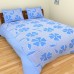 SINGLE BEDSHEET FLOWER DESIGN IN PURE COTTON WITH 2 PILLOW COVERS