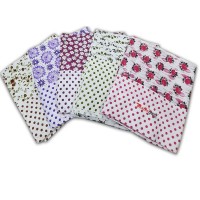 White Single Bedsheet in Polka Dots Small Design  / Soft Cotton Bedsheets Cum Topsheets  - Pack of 2