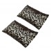 BROWN COLOR VELVET THICK  SINGLE BEDSHEET EXCLUSIVE LEAFY DESIGN  WITH 2 PILLOW COVERS 