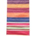Satranji / Carpet in Colourful Strips in Pure Cotton / Set of 2 Pieces / Bhojan patti