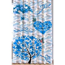 Tree with heart design leaves door curtain