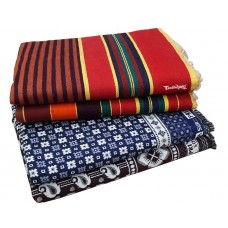 2 Pieces Pure Cotton Solapuri Small Design Cotton Blankets And 2 pieces Linning Cotton Satranji / Carpet - Pack Of 4