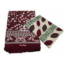 Chenille Designer Galicha Carpet With Pure Cotton Floral Designer Single Bedsheet Set - Pack Of 2 
