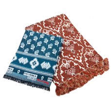 All Seasonable Multicolour Decorative Solapur Cotton Blankets/Chaddar/Galicha Combo 2 Piece Set 