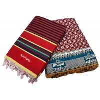 Pure Cotton Single Linning Satranji and Large Cotton Solapuri Small Designer Cotton Blanket cum Chaddar  - Ideal Combo Set 