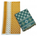 POLKA DOTS COTTON BATH TOWEL  AND FLORAL MAYUR PANKH COTTON BLANKET PACK OF 2 