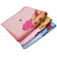 Cotton Extra Soft Cartoon Printed Baby/Kids Bath Towels - Pack Of 2