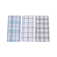 100% Cotton Men's Lungi in Assorted Color and Checks Pack of 3