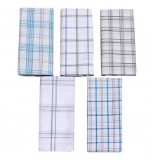 Lungi For Men's 100% Cotton Lungi Assorted Color and Checks Pack of 5 - 2 mtrs