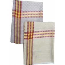 LIGHT WEIGHT MENS WOVEN CHECK SHAWL SET OF 2 