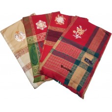  FANCY EXCLUSIVE SHAWLS LADIES WOOLEN THICK SHAWL / STOLE  WITH BORDER SELF DESIGNS- PACK OF 1