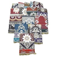 SUPER THICK BEST QUALITY SOLAPUR FLORAL DESIGN COTTON CHADDARS / BLANKETS IN BULK - PACK OF 15 PIECES