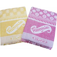 COTTON RAYON ,  JACQUARD DESIGN SOLAPUR CHADDAR BLANKET BUY MINIMUM 2 AT OFFER PRICE 