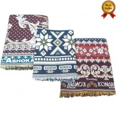 SINGLE LARGE AND JUMBO SIZE THICK SOLAPUR 100% COTTON BLANKETS / BEDSHEETS SET IN 3 VARIETIES - PACK OF 3