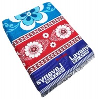  DESIGNER BRIGHT COLOR FLORAL DESIGN / SOLAPUR CHADDAR IN PURE COTTON AND WOOL - PACK OF 1