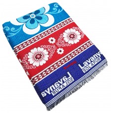 DESIGNER BRIGHT COLOR FLORAL DESIGN / SOLAPUR CHADDAR IN PURE COTTON AND WOOL - PACK OF 1