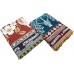 JAQUARD COLORFUL SOLAPUR CHADDAR COTTON BLANKETS  IN PEACOCK DESIGN - PACK OF 2 